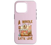 Carcasa para iPhone 16 Pro A Whole Latte Love Coffee Kawaii Lindo Divertido