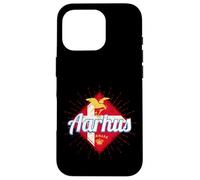 Carcasa para iPhone 16 Pro Aarhus Ciudad Dinamarca Gaviota Vintage Bandera Recuerdo