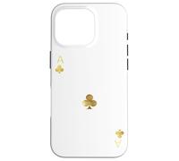 Carcasa para iPhone 16 Pro Ace of Clubs Cartas de Poker Naipes Blackjack