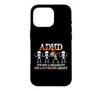 Carcasa para iPhone 16 Pro ADHD It's Not Disability It's A Different Ability Skeleton