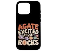 Carcasa para iPhone 16 Pro Agate Excited About Rocks Nerd de geología de Rocas -