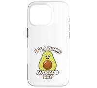 Carcasa para iPhone 16 Pro Aguacate Divertido Kawaii Vegano Vegetariano Fruta