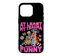 Carcasa para iPhone 16 Pro Al Menos Mi Trauma Me Hizo Divertido Diseño Esquelético