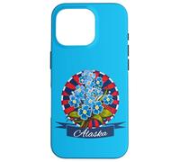 Carcasa para iPhone 16 Pro Alaska Alpine Forget Me Not Patriotic Proud Alaska Bandera de Estados Unidos