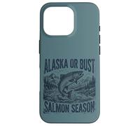 Carcasa para iPhone 16 Pro Alaska or Bust Salmon Season Fishing Angler Adventure