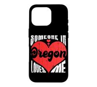 Carcasa para iPhone 16 Pro Alguien En Oregon Me Ama Corazón Retro Vintage