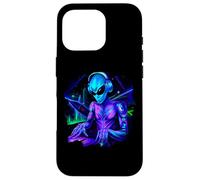 Carcasa para iPhone 16 Pro Alien Cyborg DJ Robot Grabar Techno Música Cool Aliens