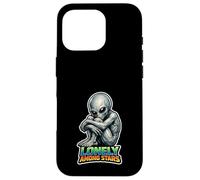 Carcasa para iPhone 16 Pro Alien Lover Divertido Alien Lindo Alien EMO Alien Triste Alien