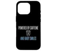 Carcasa para iPhone 16 Pro Alimentado por cafeína y Sonrisas de bebé Enfermera posparto