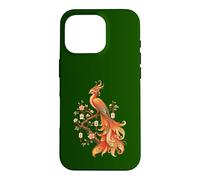 Carcasa para iPhone 16 Pro Amante de los Azulejos de Mahjong Phoenix con Forma de pájaro fénix en Flor