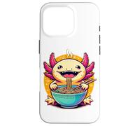 Carcasa para iPhone 16 Pro Amante de los Fideos de Anime Kawaii Axolotl Ramen Feast