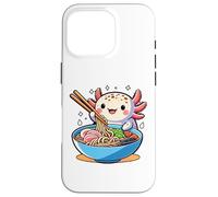 Carcasa para iPhone 16 Pro Amante de los Fideos de Anime Kawaii Axolotl Ramen Feast