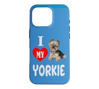 Carcasa para iPhone 16 Pro Amo a mi Perro pequeño Yorkie Yorkshire Terrier Amante de los Animales