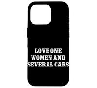 Carcasa para iPhone 16 Pro Amor Una Mujer Y Varios Coches Funny Car Guy Car Lover