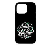 Carcasa para iPhone 16 Pro Amor y albahaca Amore e Basilico Comida Italiana Dicho