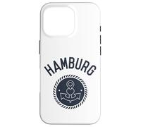 Carcasa para iPhone 16 Pro Ancla de Recuerdo del Elba de Hamburgo con corazón