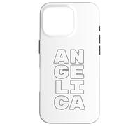 Carcasa para iPhone 16 Pro Angelica Personalized Retro Girls Custom Angelica Name
