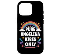 Carcasa para iPhone 16 Pro Angelina Vibes Only Cute Retro Girls Angelina Name