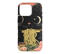 Carcasa para iPhone 16 Pro Anime Cat Ramen Graphic tee, Japanese Kawaii Retro Y2K Manga
