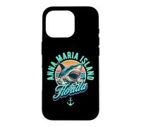 Carcasa para iPhone 16 Pro Anna Maria Island Florida Shark Retro Diseño Envejecido