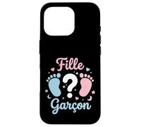 Carcasa para iPhone 16 Pro Annonce grossese Sexe Bebe Baby Shower fille ou Garcon