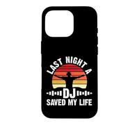 Carcasa para iPhone 16 Pro Anoche un DJ me salvó la Vida Retro DJ Sunset