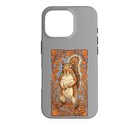 Carcasa para iPhone 16 Pro Ardilla Art Nouveau