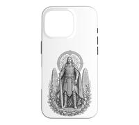 Carcasa para iPhone 16 Pro Arte de Nuada Celtic Silver Hand Warrior King Line