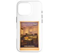 Carcasa para iPhone 16 Pro Arte de Viaje Vintage de Philadelphia Independence Hall Inside USA