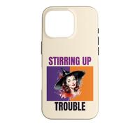 Carcasa para iPhone 16 Pro Arte Pinup Vintage de Brujas de Stirring Up Trouble