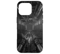 Carcasa para iPhone 16 Pro Arte Retro de Ciencia ficción para Jugadores de Spaceship