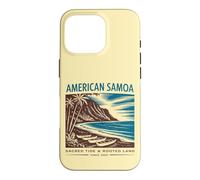 Carcasa para iPhone 16 Pro Arte Retro de la Tierra Sagrada de Samoa Americana