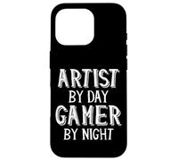 Carcasa para iPhone 16 Pro Artist by Day Gamer by Night Video Game Graphic Art Gaming