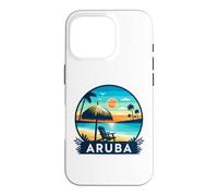 Carcasa para iPhone 16 Pro Aruba Eagle Beach Tropical Sunset Viajes Diseño