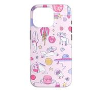 Carcasa para iPhone 16 Pro Astronauta Narval Mapache Unicornio UFO Ciencia ficción Nave Espacial Galaxia