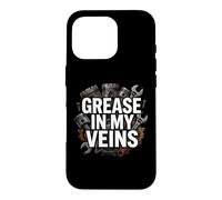 Carcasa para iPhone 16 Pro Auto Mechanic Grease In My Veins Gearhead