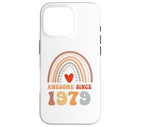 Carcasa para iPhone 16 Pro Awesome Since 1979 47th Birthday Boho Rainbow 47 Years Old