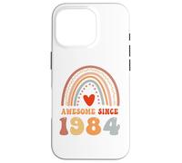 Carcasa para iPhone 16 Pro Awesome Since 1984 42nd Birthday Boho Rainbow 42 Years Old