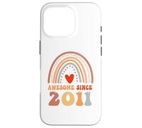 Carcasa para iPhone 16 Pro Awesome Since 2011 15th Birthday Boho Rainbow 15 Years Old