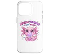 Carcasa para iPhone 16 Pro Axolotl Blowing Bubble Chewing Gum Bubble Trouble, Axolotl