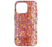 Carcasa para iPhone 16 Pro Azulejos de Mosaico de Vidrio Italiano Sicilia Rosa Naranja Preppy