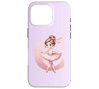 Carcasa para iPhone 16 Pro Bailarina Girl Dancing Name First Letter C Girly Tutu Ballet