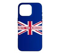 Carcasa para iPhone 16 Pro Bandera británica de Reino Unido Union Jack Unite The Kingdom