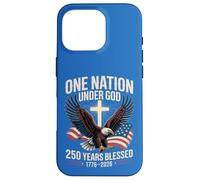 Carcasa para iPhone 16 Pro Bandera de águila One Nation Under God 250 Years Blessed 1776-2026