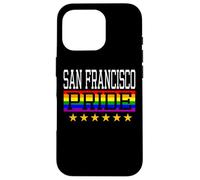Carcasa para iPhone 16 Pro Bandera de Arco Iris LGBT de San Francisco Pride Gay Lesbianas Queer