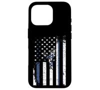 Carcasa para iPhone 16 Pro Bandera de Israel Envejecido, Encima, Bandera Americana