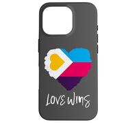 Carcasa para iPhone 16 Pro Bandera de poliamor Amor GANA poliamoroso