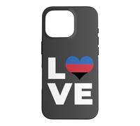 Carcasa para iPhone 16 Pro Bandera de poliamor Amor poliamoroso
