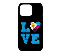Carcasa para iPhone 16 Pro Bandera de poliamor Amor poliamoroso