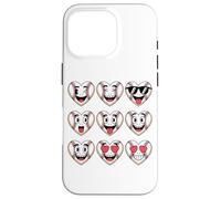 Carcasa para iPhone 16 Pro Baseball Heart Faces Cute Love Fan